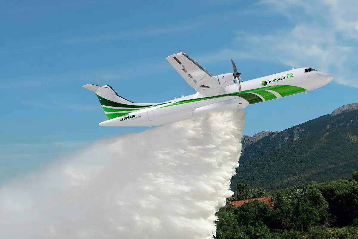 Kepplair 72, ATR 72 conversion to a water bomber, industrial view